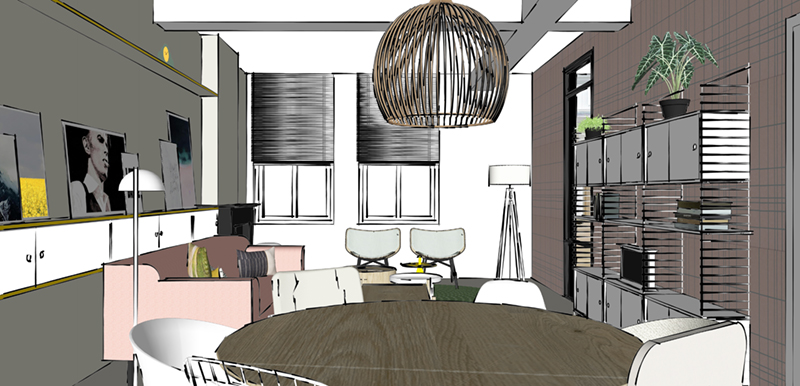 interieurontwerp kleurrijke stadswoning den bosch 05